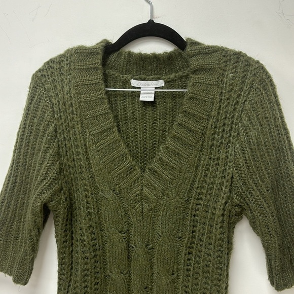 Charlotte russe olive color long sweater size L - Picture 6 of 14